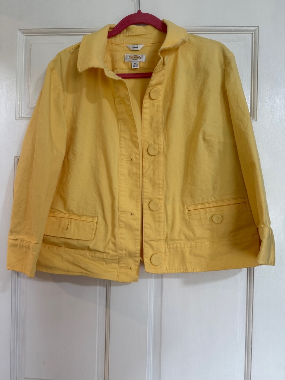 Talbots Yellow Collared Cotton Jacket/Blazer